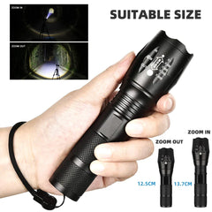 High Power LED Flashlight | Camping Torch with 5 Modes and Zoom alternate view
