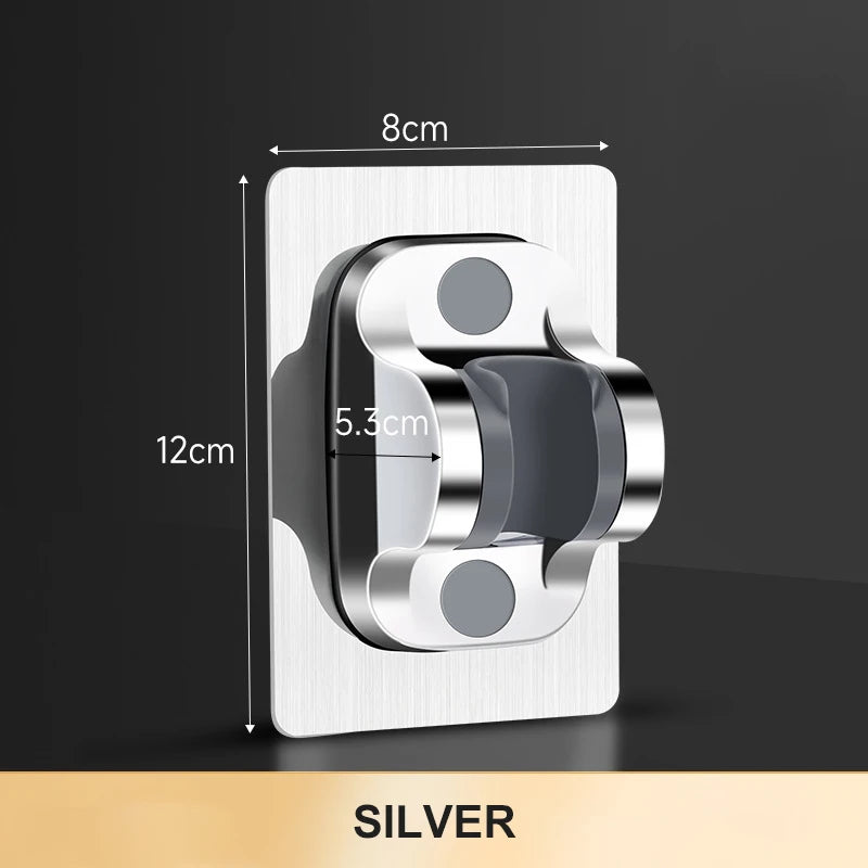 Universal Showerhead Holder Bracket Wall Mounted Punch Free Household Adjustable Showe close-up view