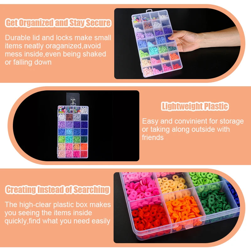 Jewelry Box Clear Plastic Organizer Box Empty Earring Storage Organizer Display Case f close-up view