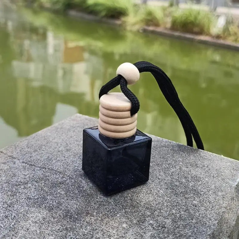 Square Glass Car Essential Oil Diffuser Pendant alternate view