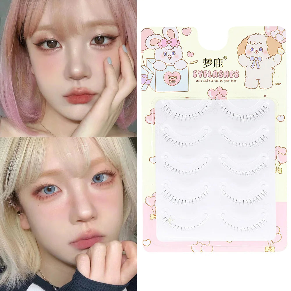 Menglu Natural Short Lower Lashes | Hand-Painted Style Fake Eyelashes additional angle