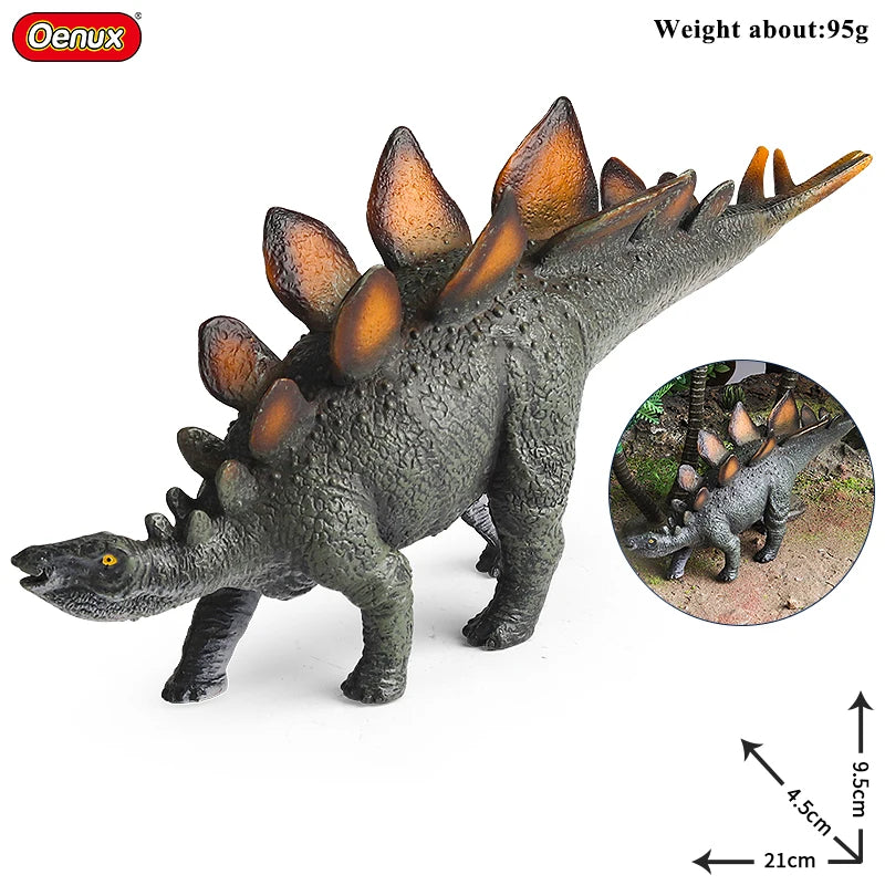 Oenux Jurassic Dinosaurs Action Figures Set | 5 Realistic PVC Models Collection Toy alternate view