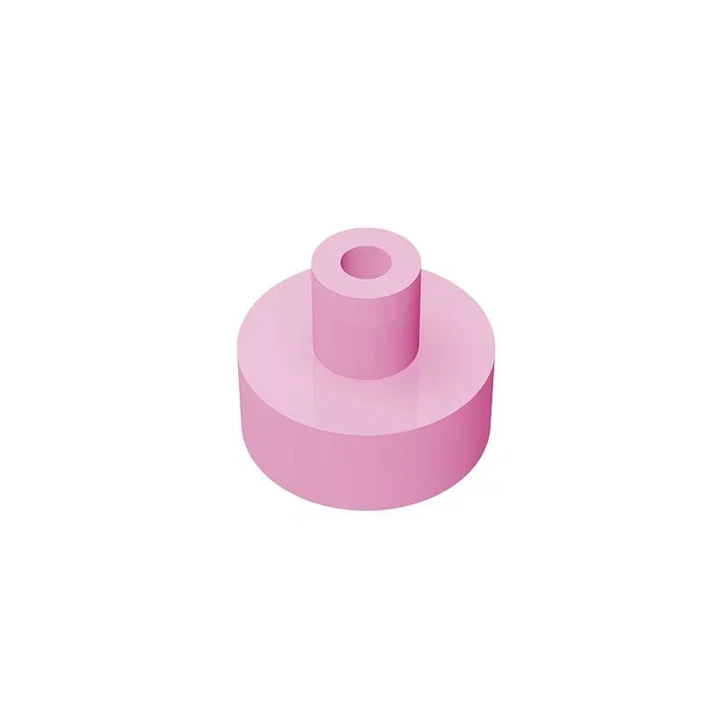 Gobricks Tile Round 1x1 with Bar and Pin Holder | Compatible Building Block alternate view