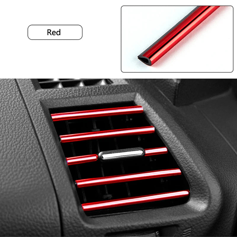 Car Air Conditioner Outlet Decorative Strip 10 Pcs U-Shaped