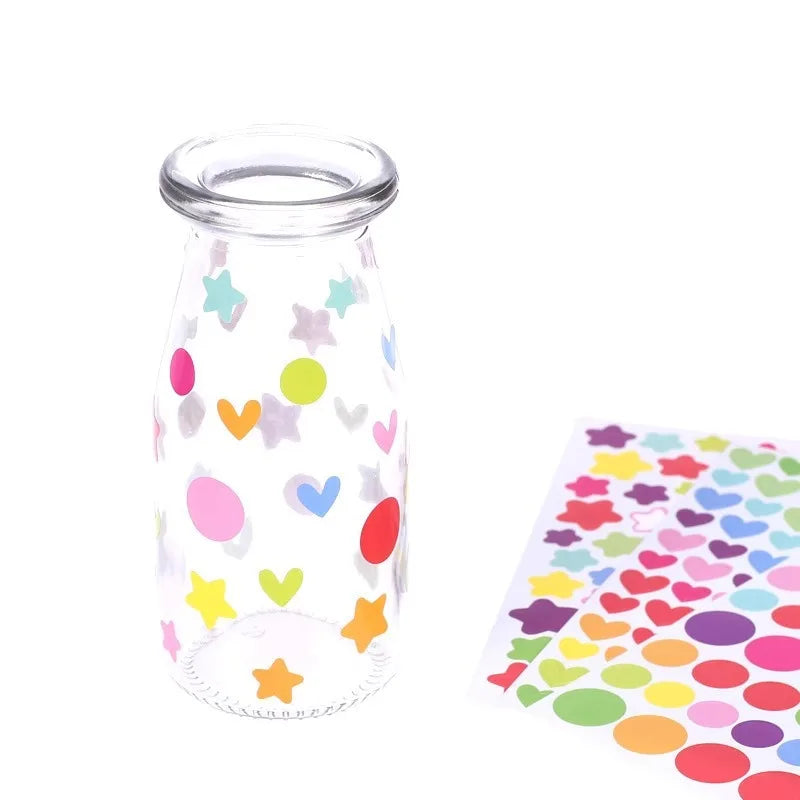 6 Sheets Colorful Sticker Set | Self-adhesive Letters, Numbers, Stars, Hearts, Dots f lifestyle view