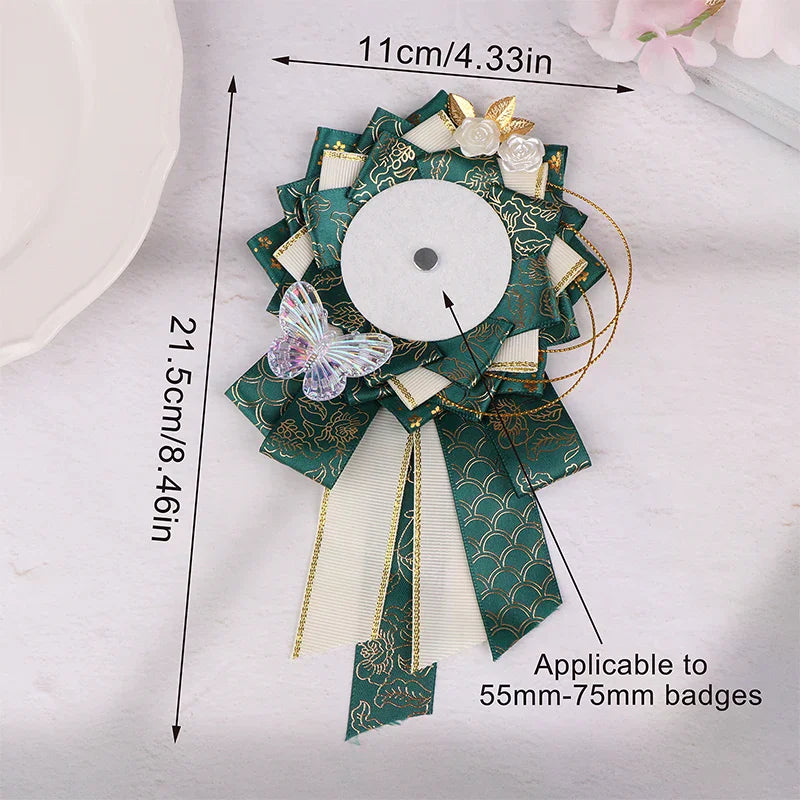 Ribbon Cosplay Ita Bags Rosette Protection Flower Pin Holder, Badge Base Accessories lifestyle view
