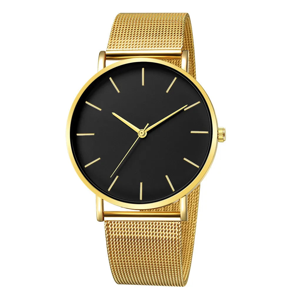 RUNERR Ultra Thin Quartz Watch | Minimalist Business Casual Mesh Strap detail view