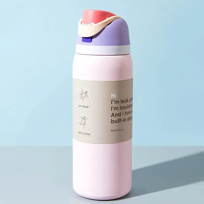 Vacuum Flasks & Thermoses Water Bottle Drinkware Thermo Tumbler Stainless Steel Therma close-up view
