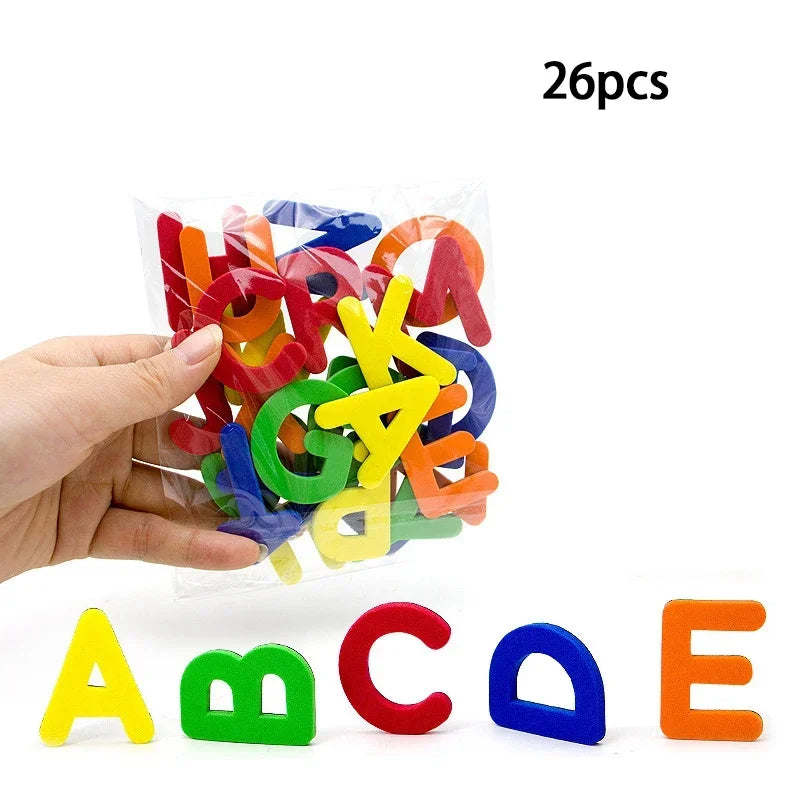 ABC Magnetic English Letter Magnetic Stickers Refrigerator Stickers Educational Chi additional angle