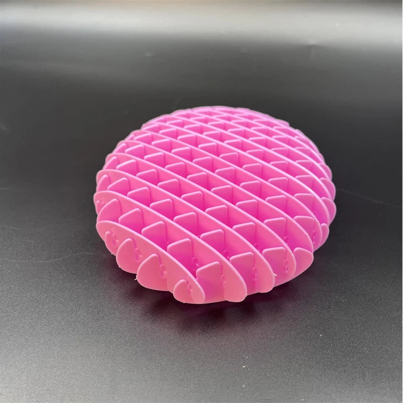 3D Telescopic Decompression Elastic Mesh Toys Stress Relief Small Worm Decompression A close-up view