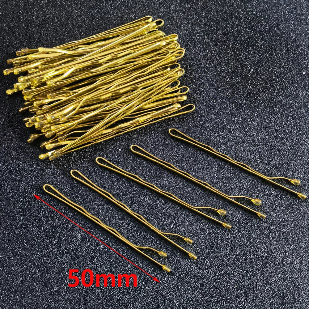 50PCS Silver Gold Color Hair Clip for Women Hairpin Curly Wavy Grips Hairstyle Hairpi alternate view