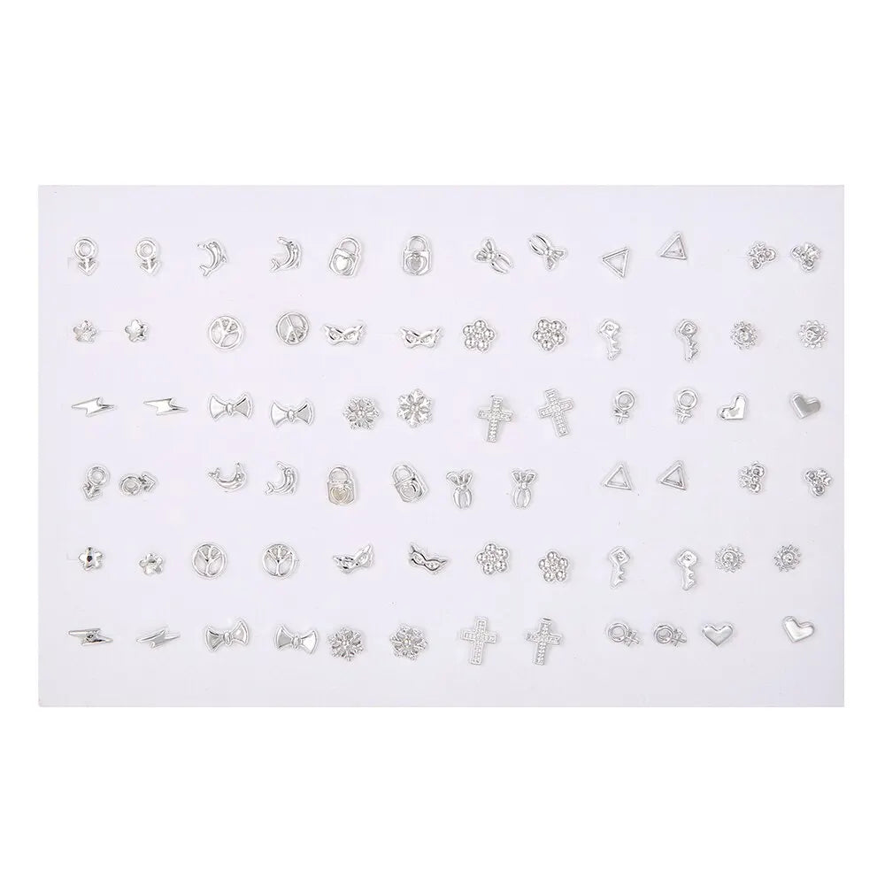 Fashion Geometric 36 Pairs/Lot Mixed Styles Small Stud Earrings For Women Lady Starfis close-up view