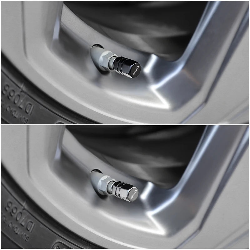 4Pcs Car Wheel Tire Valves Caps Waterproof Dustproof Cover For BYD Atto 3 Yuan Plus additional angle