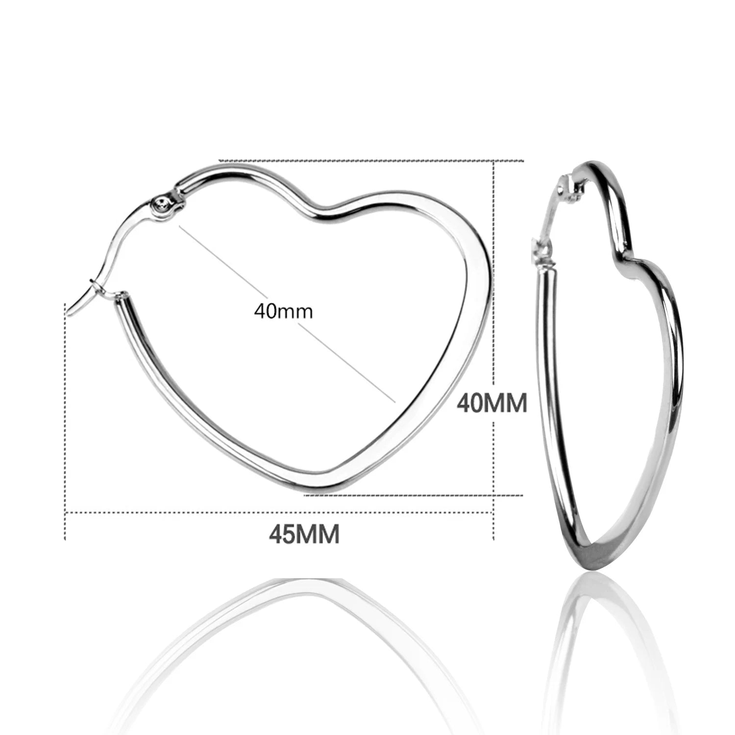 LUXUSTEEL Stainless Steel Hoop Earrings | Simple Geometric Shapes for Women lifestyle view
