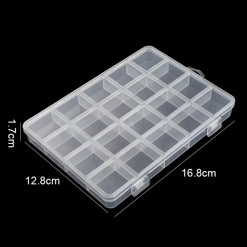 Jewelry Box Clear Plastic Organizer Box Empty Earring Storage Organizer Display Cas additional angle