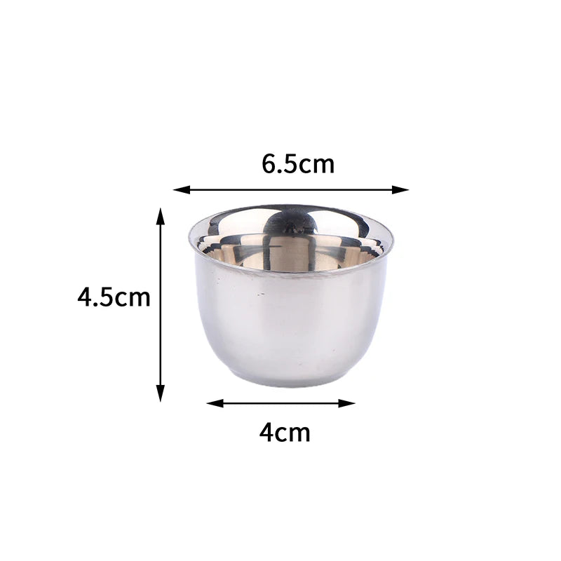 1PC For Home Office Tea Beverage Beverage Mugs Double Layer Wine Cups Stainless Steel close-up view