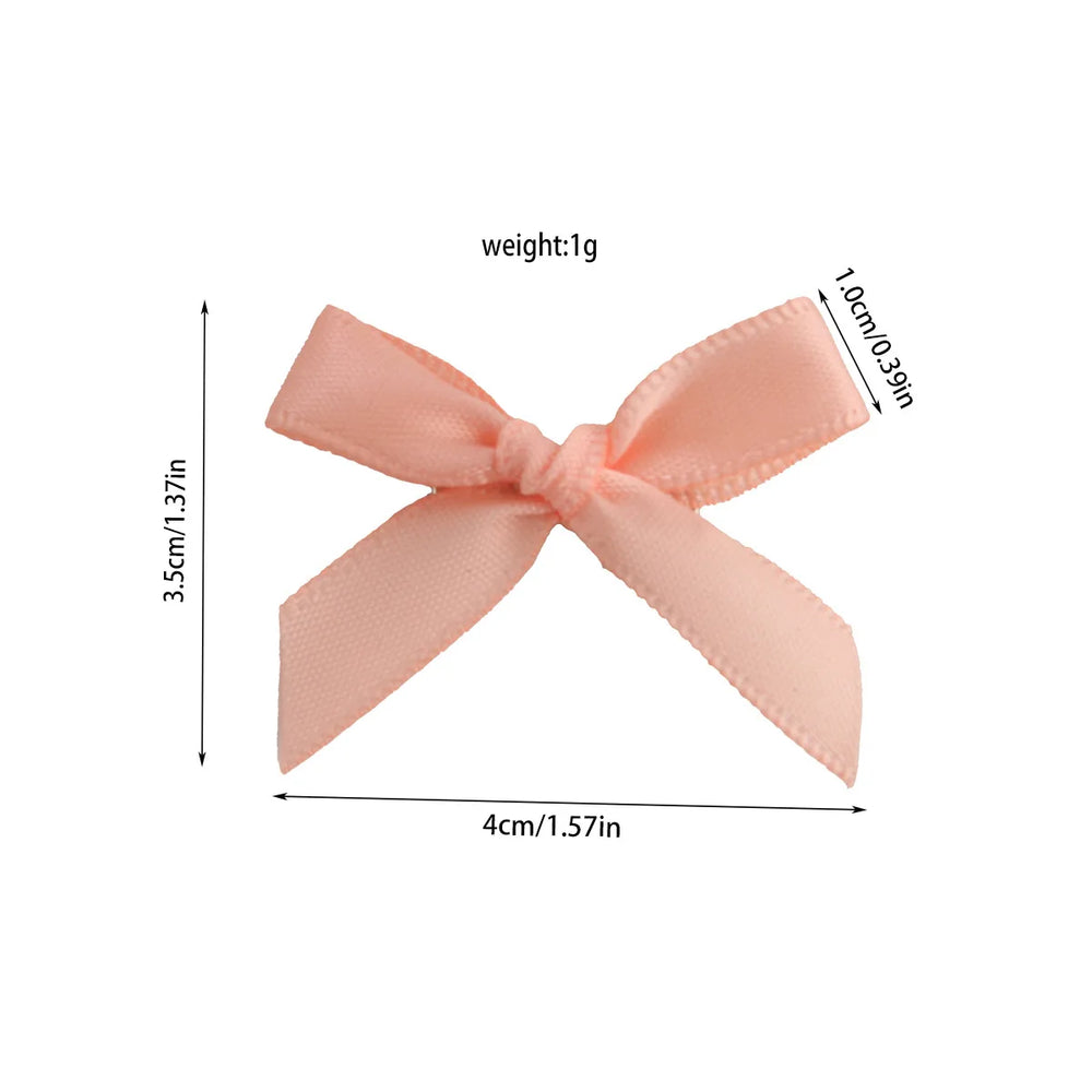 10pcs 4cm Cute Ribbon Bow Hair Clips Girls Korean Style Bowknot Mini Clip Hairpin Barr close-up view