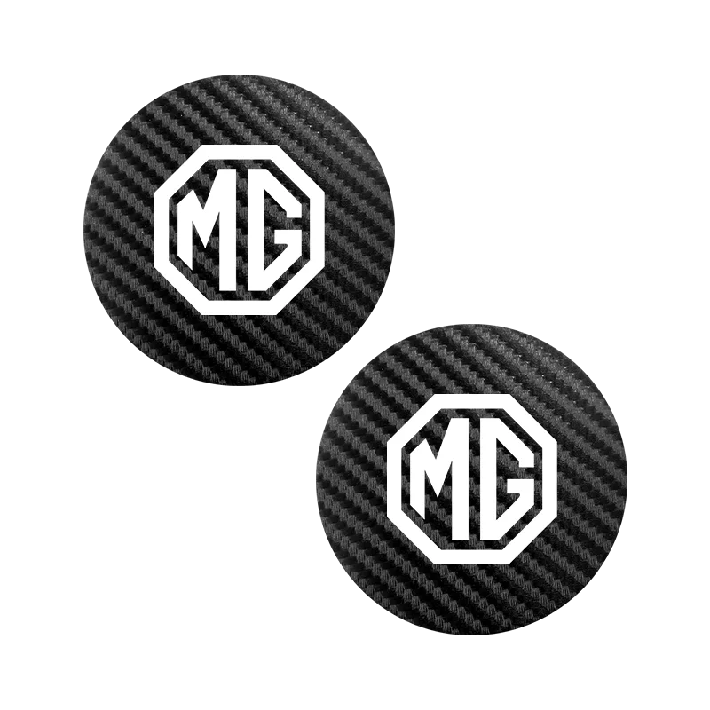 2Pcs Car Coasters Carbon Fiber Cup Holder Mat | Interior Accessories for MG Models close-up view