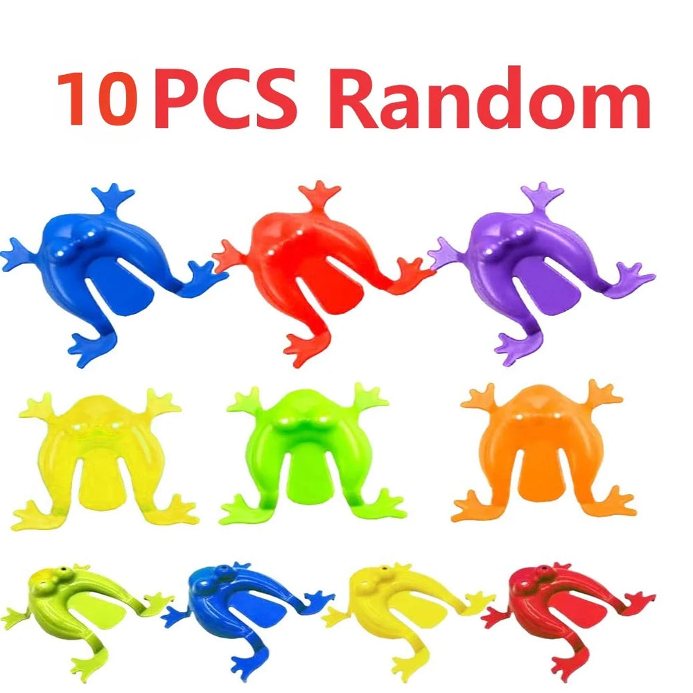 10-50PCS Jumping Frog Bounce Frogs Parent-Child Toys For Kids Novelty Assorted Stress close-up view