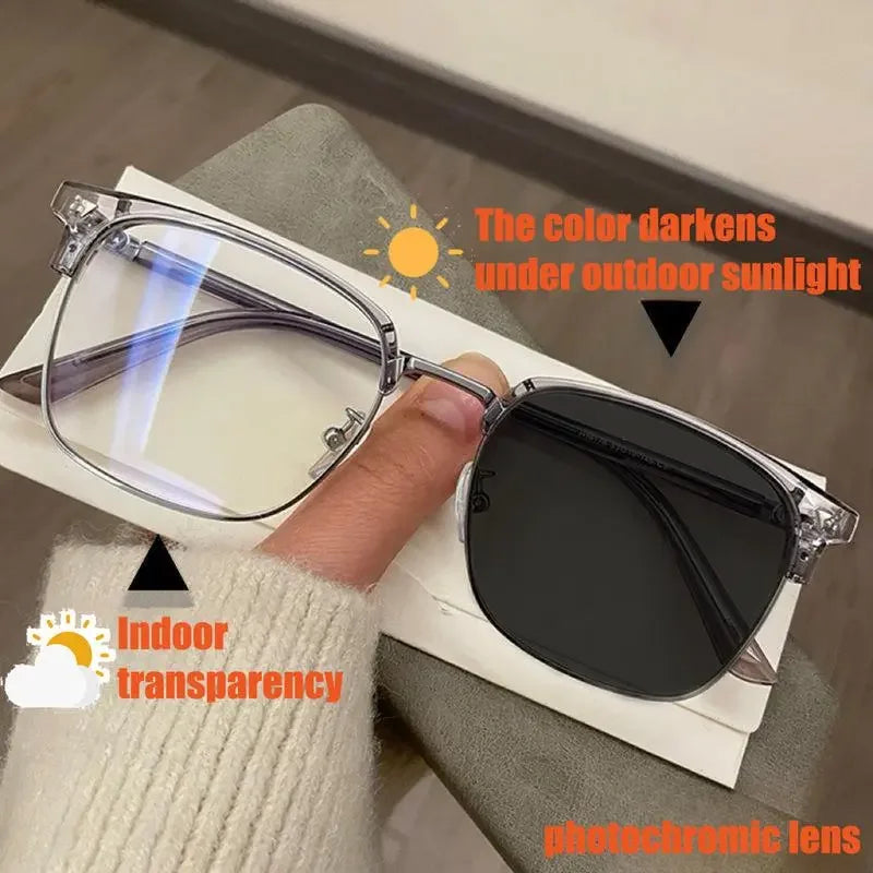 Ultra Light Square Photochromic Sunglasses | Replaceable Lens Eyewear for Men and Wom alternate view