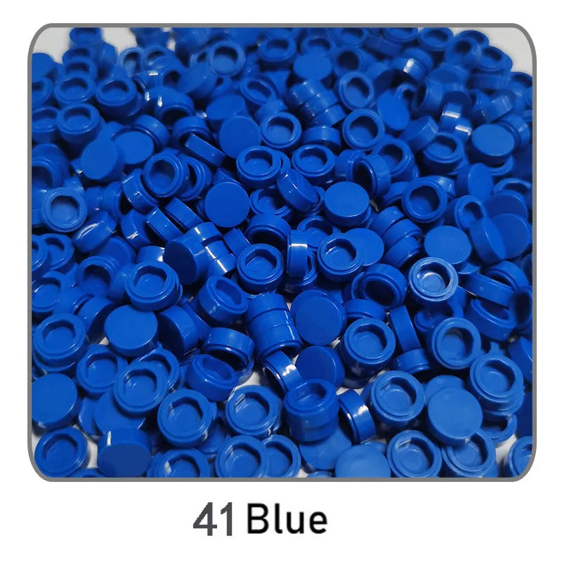 1000Pcs Tile 1x1 Round Building Blocks | 52 Color DIY Educational Creative Toy Set lifestyle view