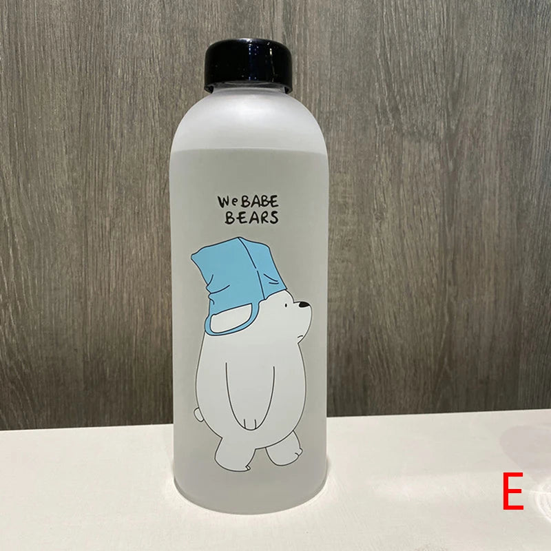 1000ml Water Bottle Panda Cup Transparent Water Bottle Drinkware Cup Leak-proof alternate view