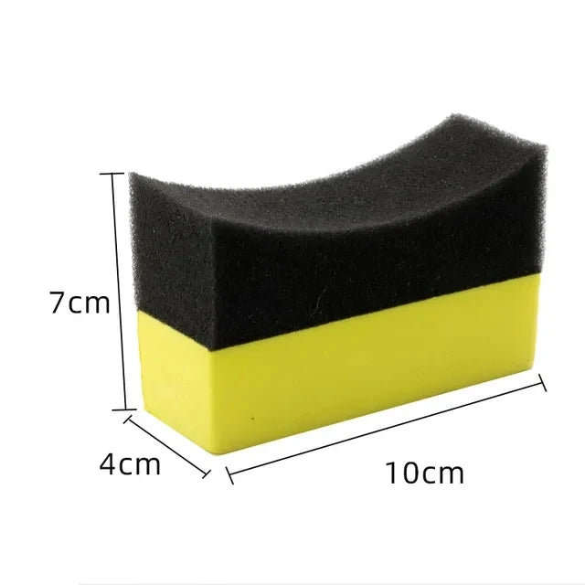 Curved Tire Waxing Sponge Applicator