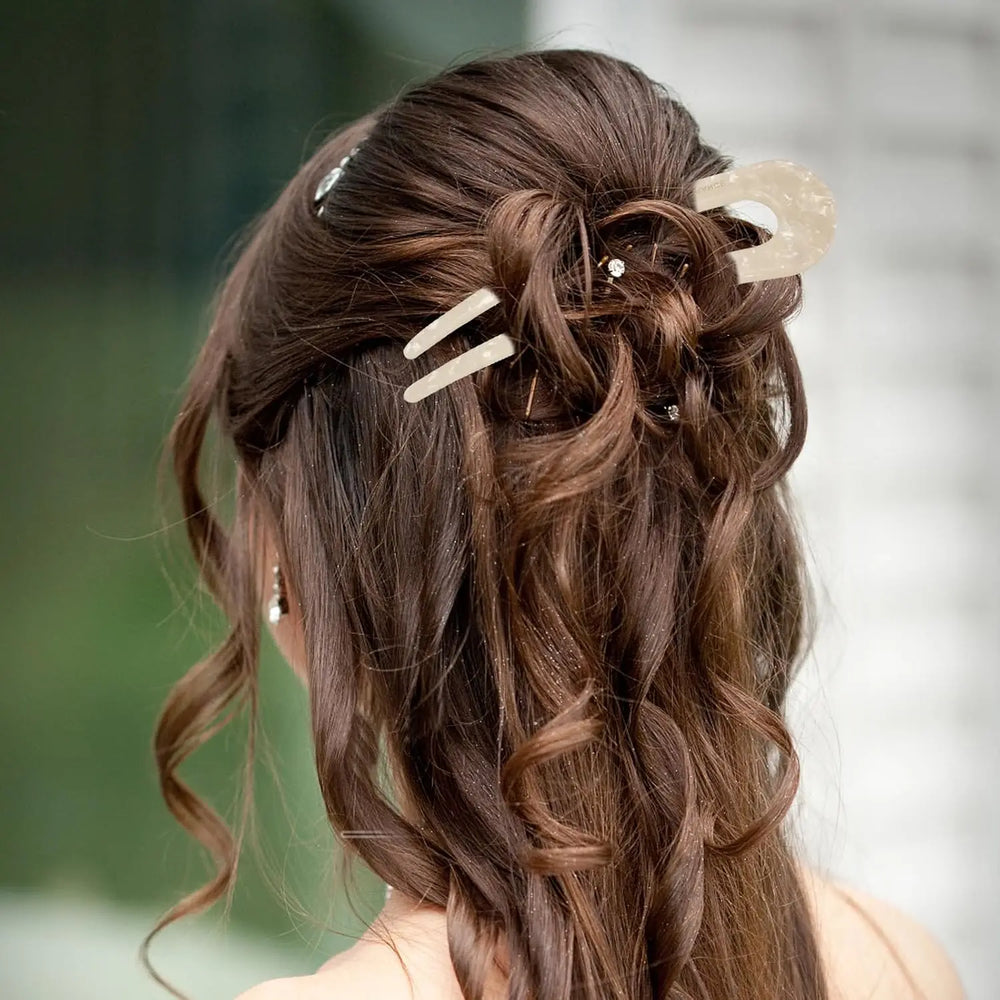 U-shaped Female Hairpin Mineral Patterned Meatballs Hairpin Vintage Chinese alternate view