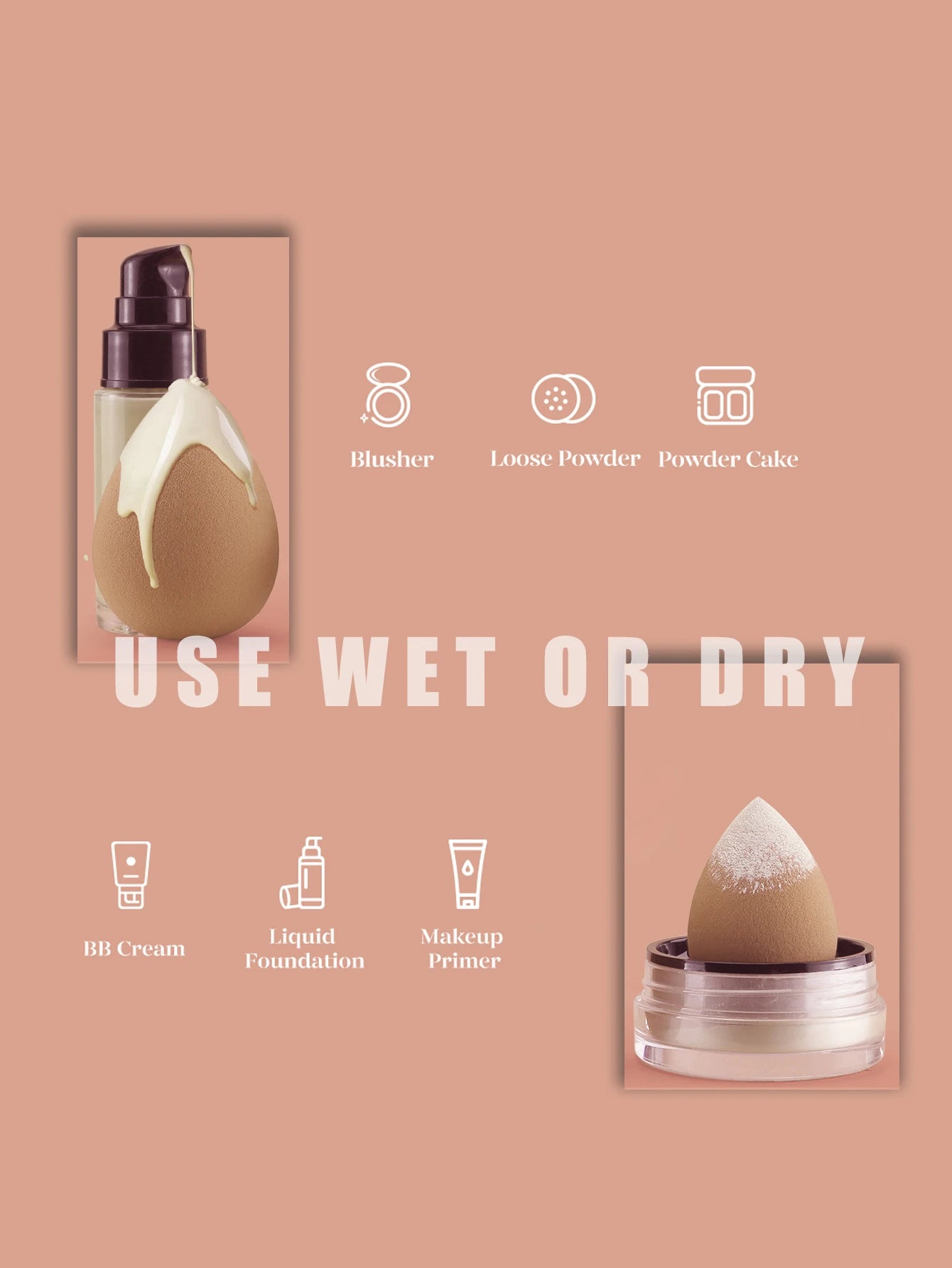 Foundation Blender Set | Smooth Makeup Sponge close-up view