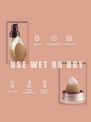 Foundation Blender Set | Smooth Makeup Sponge close-up view