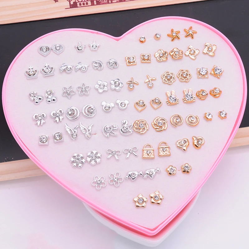 Earrings 36 Pairs Earrings Studs Jewelry Set Resin +plastic Flower Stud All Reason Morde detail view