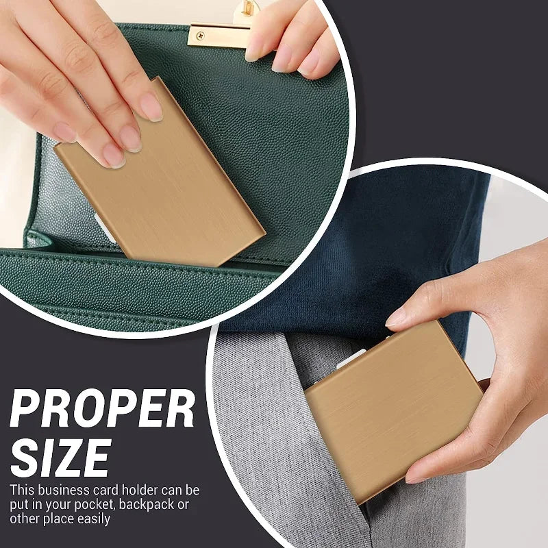 RFID Blocking Credit Card Holder | Slim Metal Wallet for 6 Cards alternate view