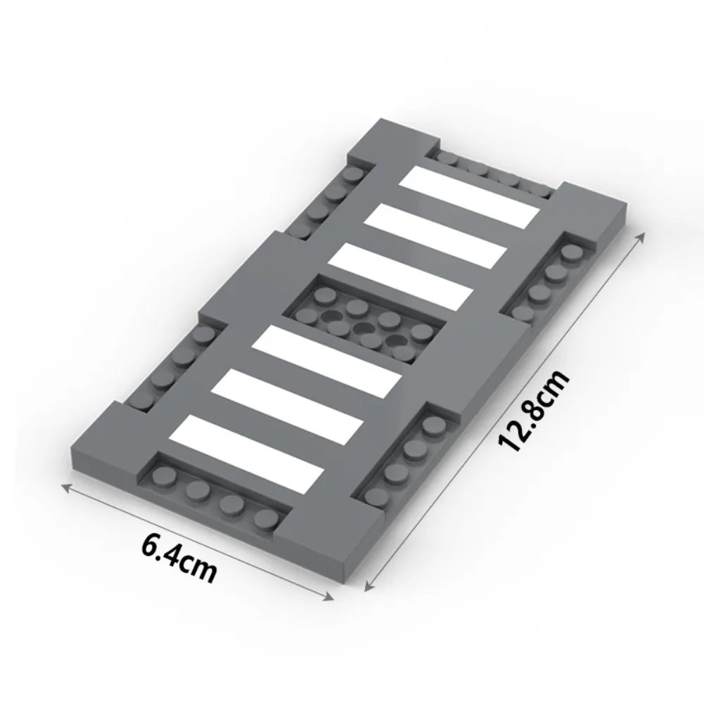 City Road Street Baseplate Building Blocks | Pedestrian Crossing Base Compatible with close-up view