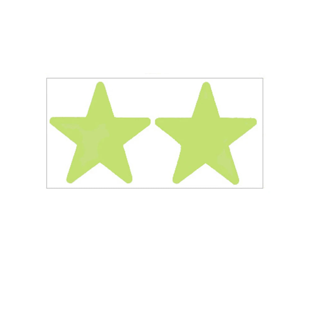 Glow In The Dark 3D Stars Moon Wall Stickers | Creative Luminous Room Decor close-up view