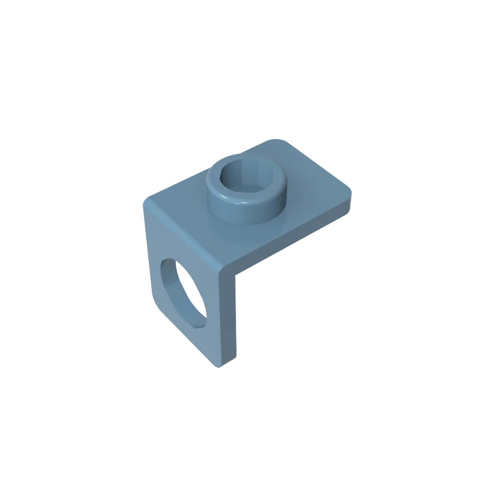 Gobricks GDS-1165 Minifig Neck Bracket with Back Stud | Thin Back Wall Building Block alternate view