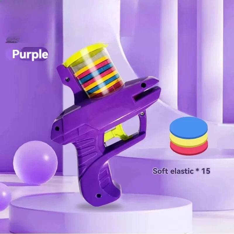 Children's UFO Radish Gun Toy | Safety Soft Bullet Outdoor Battle Set close-up view