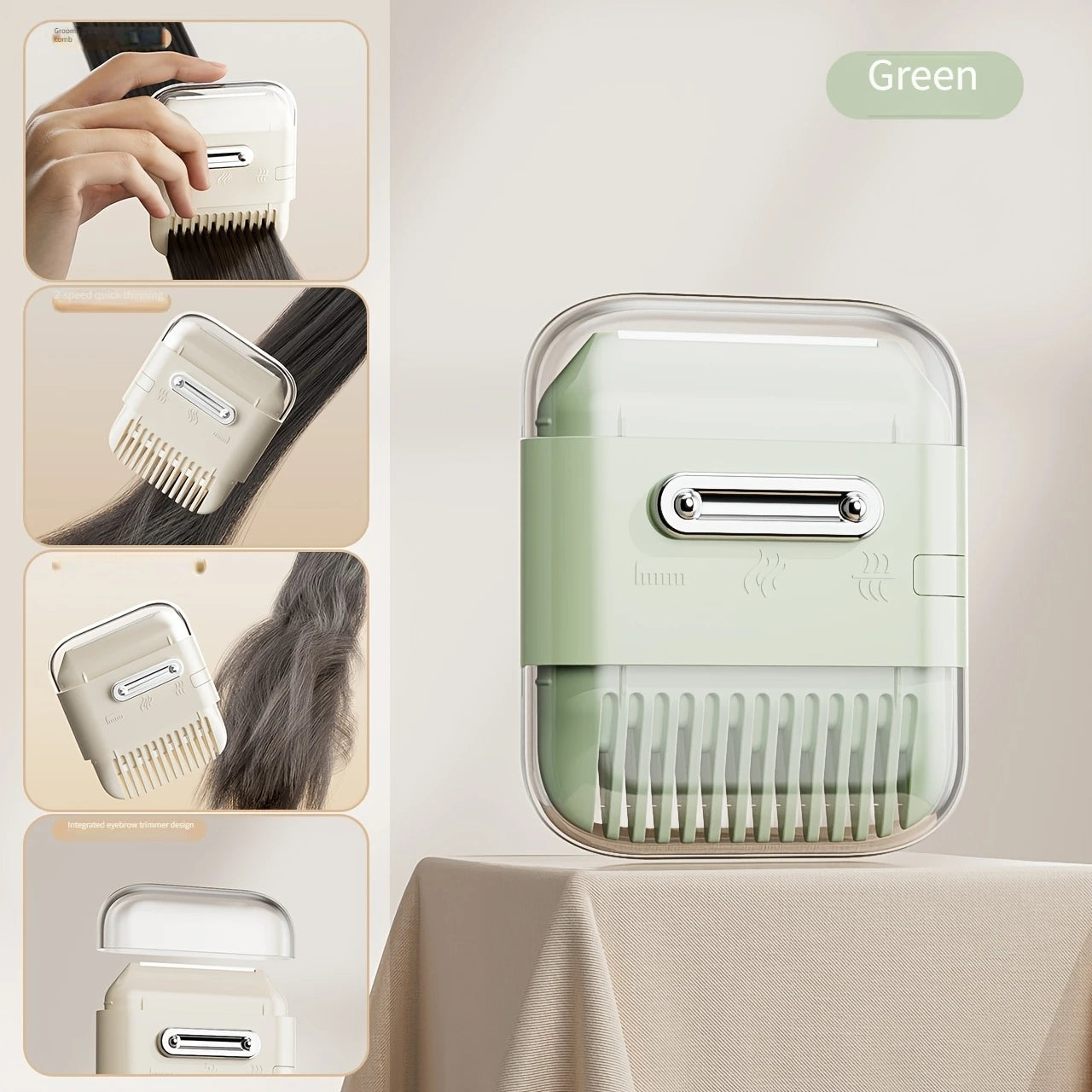 Double-Headed Manual Hair Cutting Tool 6-in-1 Trimmer Comb Bang Thinning Remover Salon S detail view