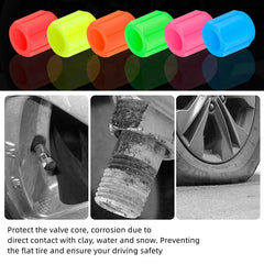 Luminous Tire Valve Caps Car Motorcycle 4/8/20 Pcs close-up view