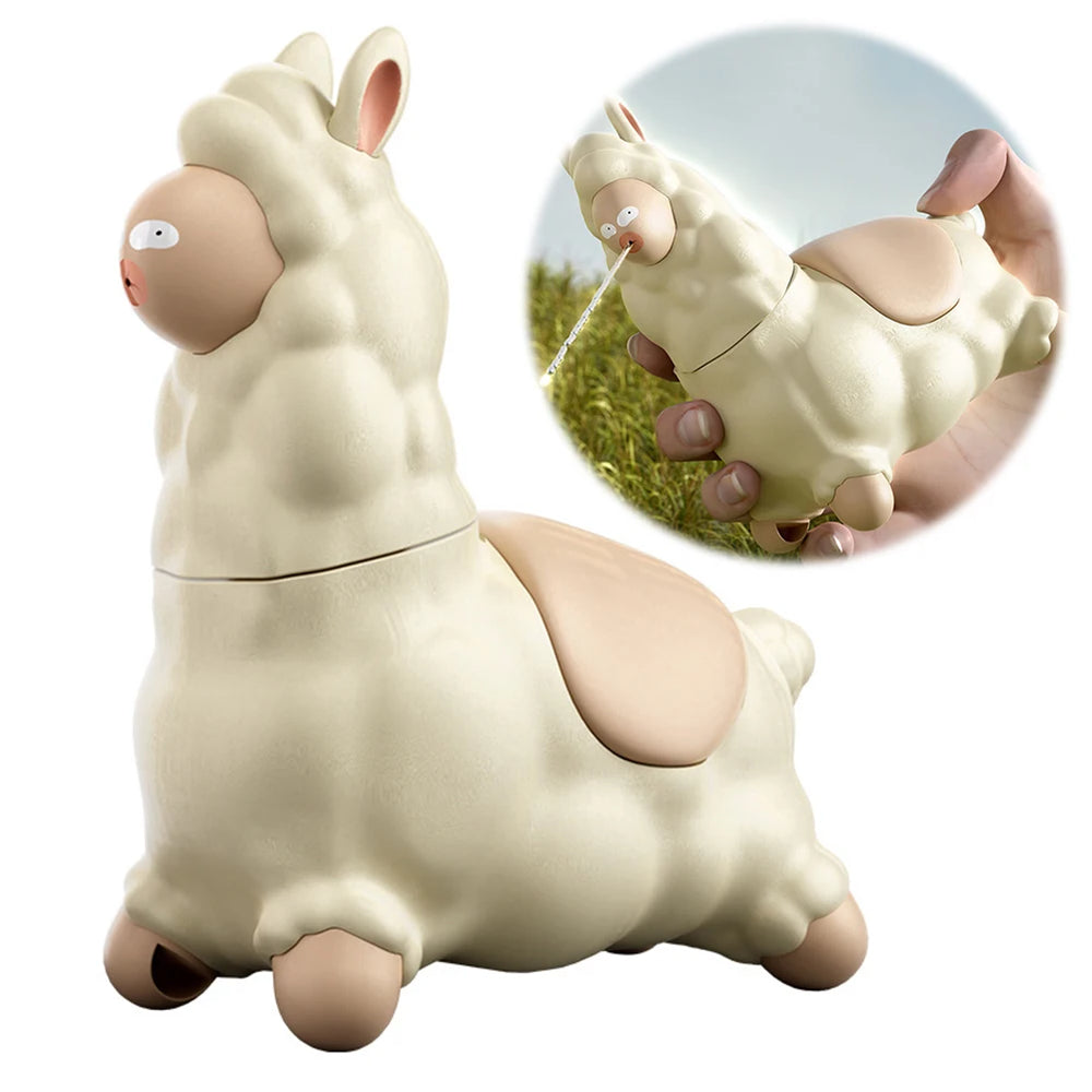 Spitting Llama Water Toy Easy To Fill Alpaca Interactive Water Sprayer Leak-Proof Hand close-up view