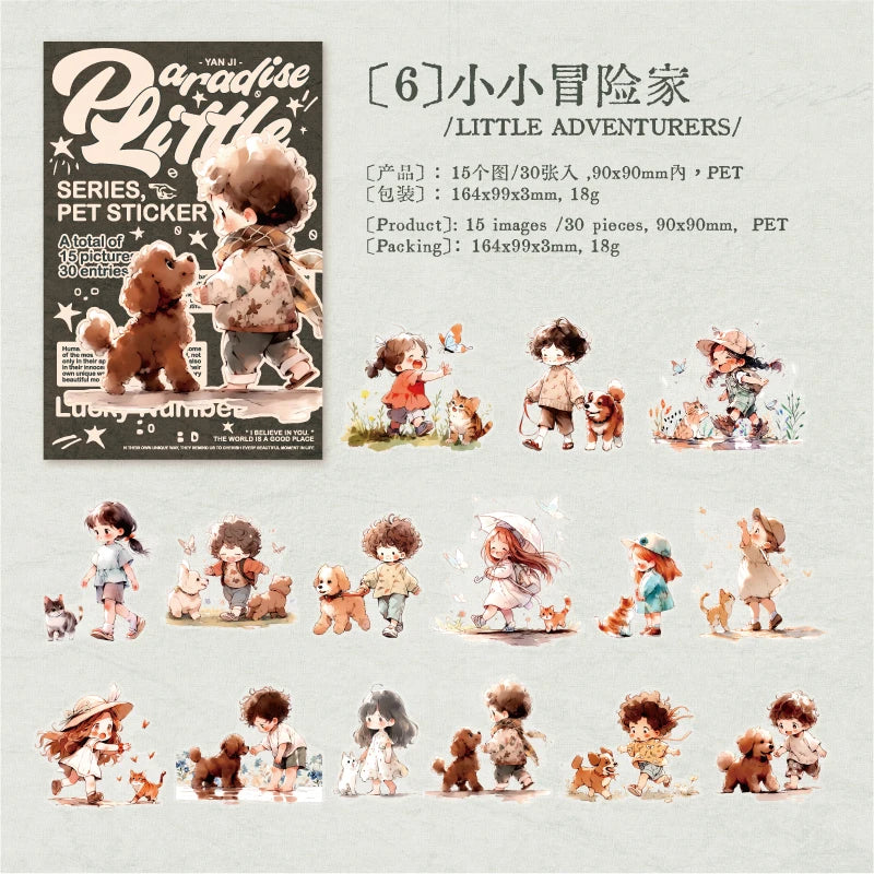 Journal GO 30pcs Cute Girl Stickers DIY Planner Scrapbooking Collage Junk Journal Dairy Notepad Phone Case Lovely Paradise Decal