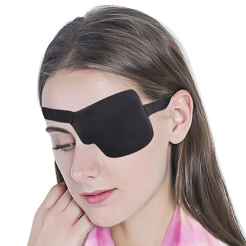Black Single Eyepatch Blindfold | Adjustable Eye Mask for Sleeping, Amblyopia, and Costu detail view