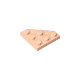 Gobricks GDS-556 Wedge Plate 3 x 3 Cut Corner | Compatible Building Block for DIY additional angle