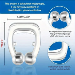 Magnetic Anti-Snoring Nose Clip | Non-Electric Sleep Aid for Quiet Breathing close-up view