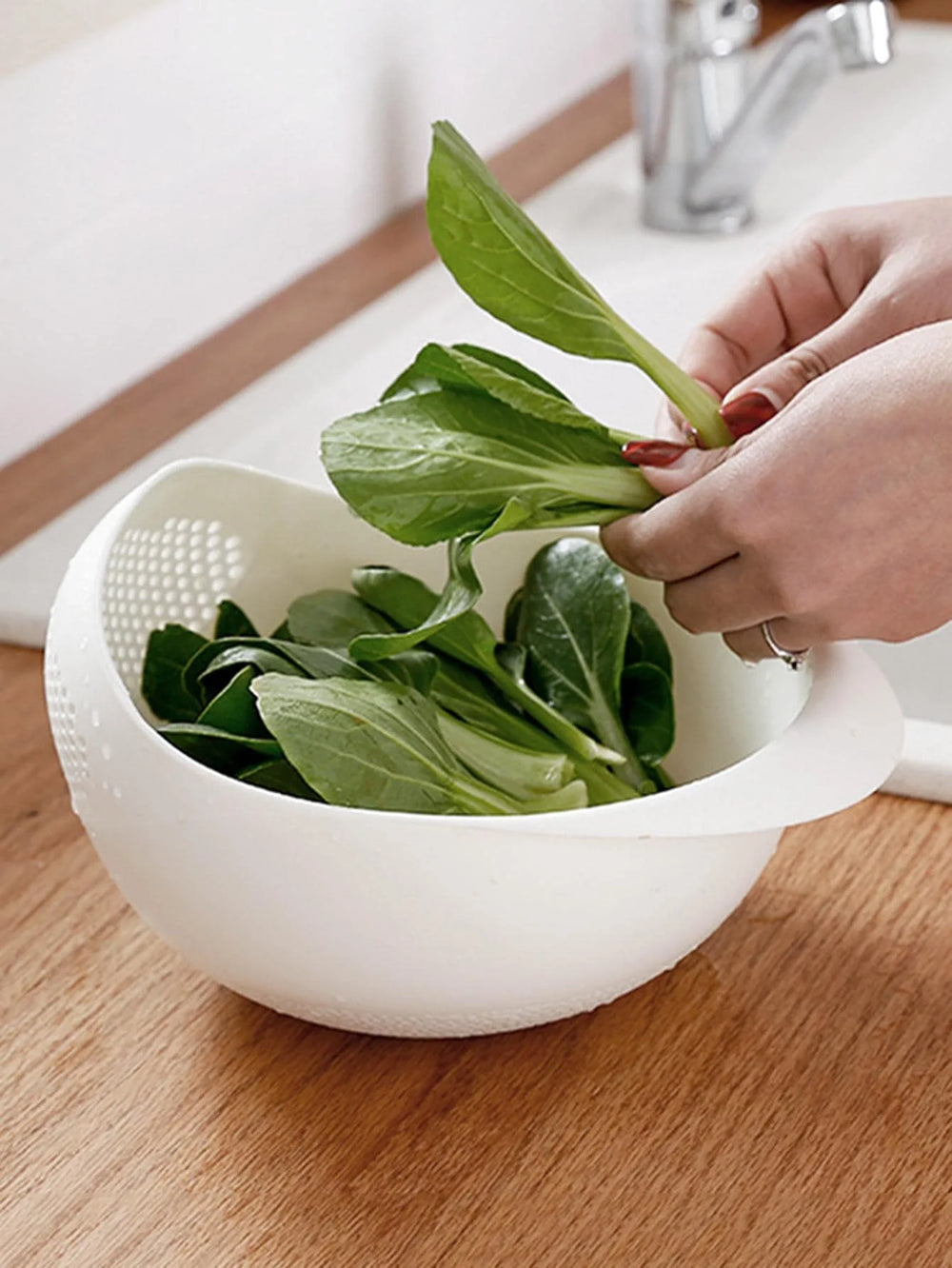 Basket Fruit Bowl Washing Drain Basket lifestyle view