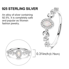 Daisy 925 Sterling Silver Wedding Ring | Sparkling Zircon Engagement Jewelry close-up view
