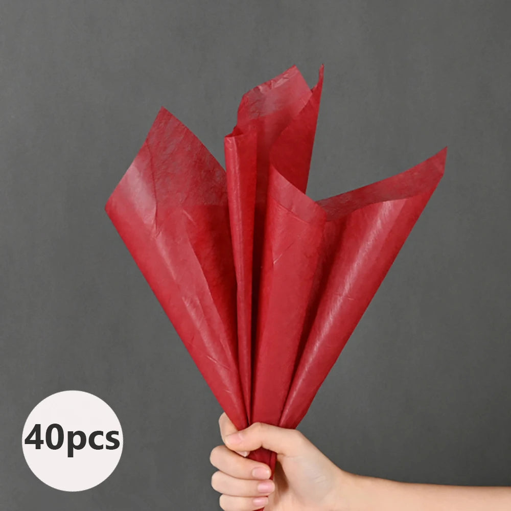 40pcs Milk Cotton Tissue Paper for Flower Wrapping | DIY Bouquet Craft Supplies additional angle