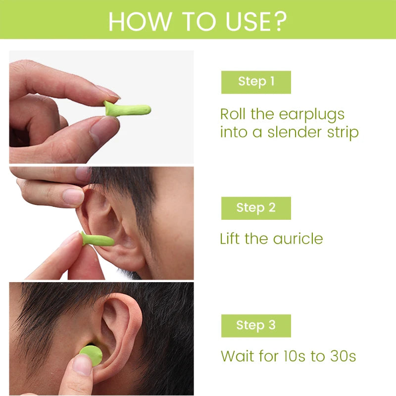 Sleeping Noise Reduction Earplugs | Slow Rebound Sponge Earplugs for Women with Sma additional angle