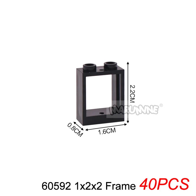 Marumine Window and Door Building Blocks | Compatible City House Parts Set lifestyle view