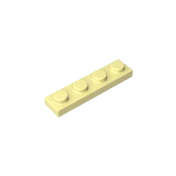 Gobricks GDS-504 Plate 1 x 4 | Compatible Building Block Pieces close-up view