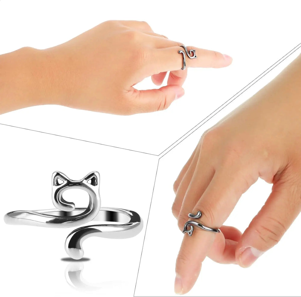 2pcs Adjustable Knitting Crochet Loop Ring Knittied Yarn Guide Finger Faster Holder additional angle
